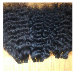 Vente en gros Extension de cheveux humains indiens vierges à double trame Remy avec style ondulé Vendeur de cheveux indiens bruts Inde - Product Image 5