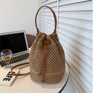 Hand-woven <b>Beach</b> <b>Bag</b> Elegant Straw <b>Bags</b> Customized Ladies Shoulder Straw Hand <b>Bags</b> Wholesale Products - Product Image 2