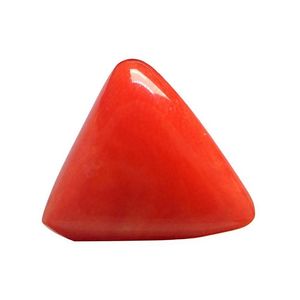 Gemas de Ceilán, Coral Italiano Trikona Moonga de 3.25 a 3.5 Ratti, Certificado, Energizado, Gema Suelta, Peridoto Rojo Natural Pulido - Product Image 1