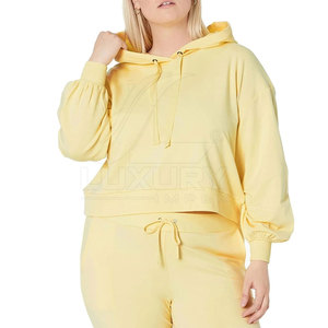 LUXURY IMPEX Custom Women <b>Winter</b> Crop <b>Top</b> Hoodie Casual Pullover Cropped Oversize Front Logo High Quality - Product Image 4