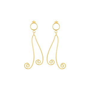 Pendientes de Botón de Moda, Pendientes de Latón Chapados en Oro, Joyería de Fantasía para Mujer, Regalos de Cumpleaños - Product Image 2
