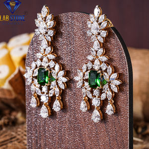 7.48 TDW poire, marquise et G. Boucle d'oreille en diamant coupe radiante or jaune 18 carats diamant cultivé Hpht/Cvd diamant pierre de laboratoire - Product Image 2