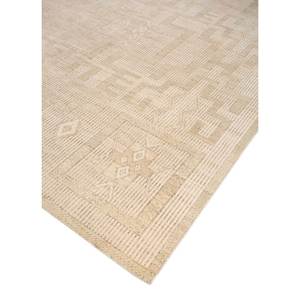 Grand tapis en laine noué à la main, motif géométrique et abstrait thym ivoire, pour entrée, couloir et maison - LCA-844 - Product Image 2
