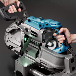 Sega per taglio materiale 220V sega a nastro portatile a velocità variabile sega a nastro portatile 1100W taglio orizzontale sega elettrica - Product Image 3