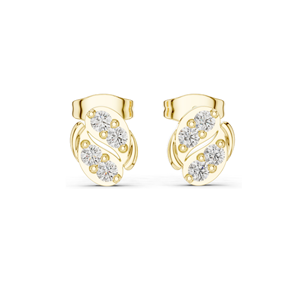 Boucles d'oreilles clous de créateur en diamant de laboratoire 0,32 CT, clarté VVS-VS EF, or 18 carats, 14 carats, 10 carats et argent 925, or rose, or jaune, or blanc - Product Image 2