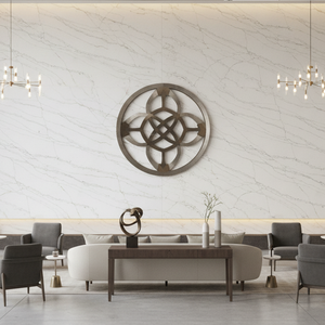 Cao cấp tay đánh bóng lớn nhân tạo tấm sang trọng calacatta Trắng thạch anh đá cẩm thạch Countertop Vanity Tops nhà bếp đảo tường khách sạn - Product Image 6