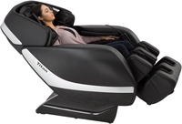 Fauteuil de massage avec inclinaison zéro gravité, commandes vocales, oscillation des mollets et triple rouleaux pour les pieds, moderne, de haute qualité, confortable