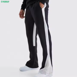 Top quality Sweatpants <b>Joggers</b> Autumn Wear <b>Plain</b> Cotton Flared Pants Embroidery Man's Baggy Casual Wide Leg Jogging - Product Image 1
