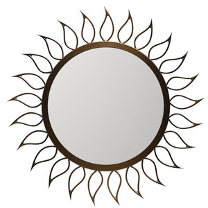 Handmade Geometric Metal Sunburst <b>Hanging</b> <b>Mirror</b> for Modern Home Decor in Living Room Bathroom or Foyer for Wedding - Product Image 5