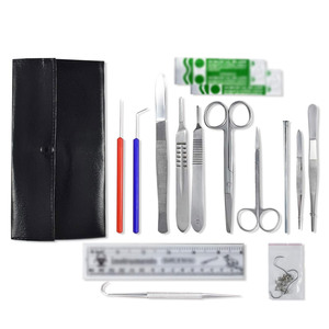 Kit de disección para estudiantes de biología, anatomía y veterinaria, 15 piezas en estuche de cuero sintético de INNOVAMED - Product Image 1
