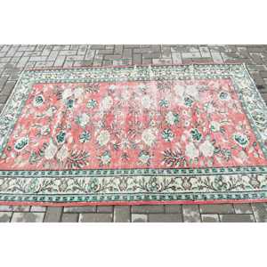 พรมวินเทจขนาด 4.5x7.9 ฟุต พรมตุรกี พรมสีแดงน้ำเงินล้วน - Product Image 3