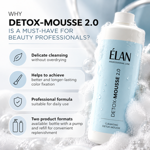 ELAN Professional line Detox-Mousse 2.0 Mousse nettoyante pour sourcils et cils Recharge 1000 ml - Product Image 3