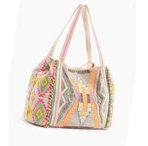 Sac fourre-tout en toile de coton fait à la main pour femmes sac à bandoulière réutilisable pour un usage quotidien, voyage et plage - Product Image 3