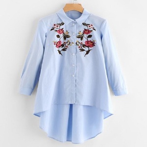 Blusas Étnicas de Lino para Mujer, con Bordado, Estilo Oficina, Servicio OEM al por Mayor, Moda y Belleza Personalizadas - Product Image 1