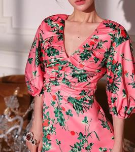 Indian Boho-Style Summer <b>Dress</b> for Women Hand Block Printed Cotton <b>Short</b> Maxi Natural Waistline Sweet Woven Fabric Eco-Friendly - Product Image 1