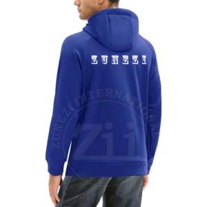 Sweats à capuche personnalisés en polaire d'hiver de haute qualité pour hommes sans cordon de serrage en coton vierge uni séchage rapide respirant léger - Product Image 3