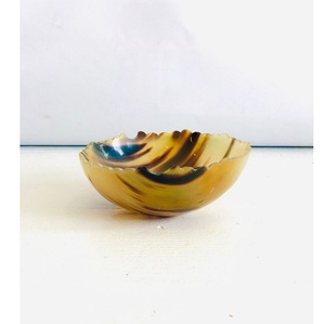 Bol en corne polie pour les collations Fruits secs et salade - Product Image 4