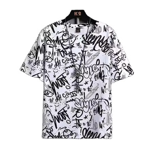 Camiseta de Alta Calidad con Estampado Completo en Tela de Seda de Hielo, Talla Grande, Cuello Redondo Holgado, Camiseta de Manga Corta para Hombre de Verano - Product Image 2