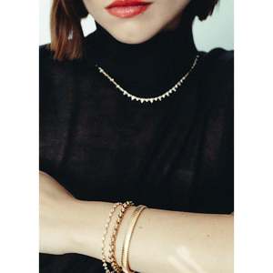 Juliette Yellow <b>Gold</b> Diamond Row Bracelet Elegant Diamond Bracelets & <b>Bangles</b> - Product Image 6