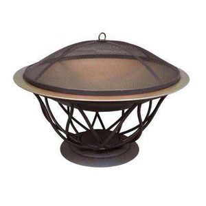 Copper <b>fire</b> <b>pit</b> bowl with heavy stand providing stability safety and warmth for outdoor environments - Product Image 6