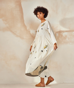 Nouvelle robe longue à manches longues imprimée pour femmes, style tendance, longueur cheville - Product Image 4