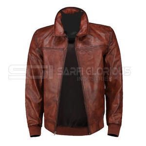 New Arrival Zipper Pure Leather Jackets for Men's Latest Style Winter Wear Men Leather Jacket at Bulk Quantity OEM Service 2026 - Product Image 3