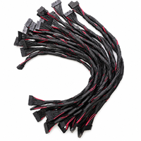 Câble de raccordement PCB Dupont double rangée 2,54 mm, 10, 16, 20, 24, 30, 40 broches, femelle-femelle, sur mesure OEM