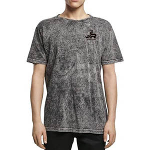 Camiseta de Alta Calidad con Lavado Ácido, Estilo Hip Hop Urbano, Logotipo Personalizado, Camisetas Extra Grandes con Lavado Ácido - Product Image 3