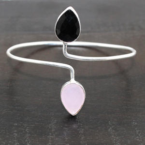 Vintage <b>White</b> Rainbow Moonstone 24k Gold Plated Brass Cuff Bangle <b>Bracelets</b> Wholesale Jewelry for Girls and Women for Parties - Product Image 4