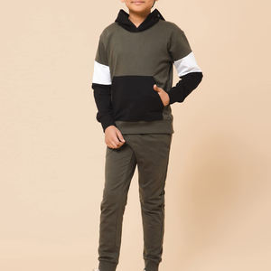 Conjunto de Chándal Deportivo de Invierno para Niños 2026, 100% Algodón, Sudadera Informal con Pantalones Jogger y Estampado - Product Image 6