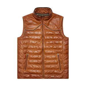 Chaleco de Motocicleta de Cuero de Alta Calidad para Hombre, Último Estilo, Ropa de Invierno de Cuero para Exteriores - Product Image 1