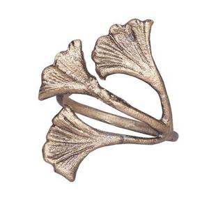 Servilleteros decorativos de hojas de Metal hechos a mano, servilleteros de mesa de comedor de diseñador, anillos de tejido para fiestas almacenados - Product Image 1