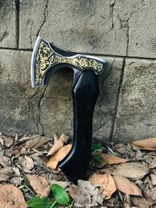 Hache Tomahawk industrielle en acier personnalisée faite à la main tête de hache de Damas prête au combat avec manche en bois tranchant pour le camping bricolage - Product Image 6