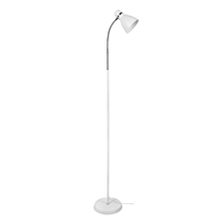 BEL AIR HOME Megara 155 cm Lampadaire en métal blanc avec douille E-27 pour éclairage élégant Polyvalent et élégant
