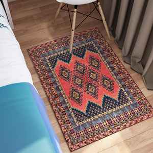 Tapis imprimé au design vintage - Rouge, Bleu, Luxe, Turc, Cuisine, Couloir, Classique, Cool, Cadeau, Tapis en chenille - Product Image 5