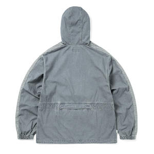 Chaqueta Cortavientos Personalizada, Servicio OEM, Color Gris Frontal con Contraste, Resistente al Viento, Transpirable, para Hombre, Invierno - Product Image 2