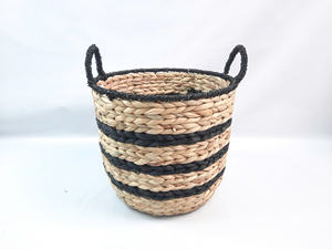 round Hyacinth Water <b>Storage</b> Basket with Handle for <b>Home</b> <b>Organization</b> - Product Image 4
