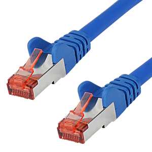 Cavo patch Cat.6a RJ45 LAN S-FTP/PIMF blu 0,15 m - Product Image 1