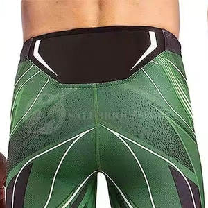 Short de compression en polyester de qualité supérieure Personnaliser la conception Imprimé Liner Gym Short de course pour hommes - Product Image 6