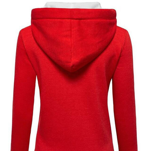 Novedad: Sudaderas con capucha y cremallera personalizadas para mujer, tallas grandes, con logo DIY, sudadera con cremallera, ropa deportiva bordada de gran tamaño - Casual - Product Image 3