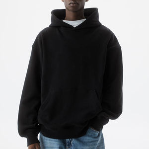 Sudaderas con capucha de gran tamaño de alta calidad para hombre, logotipo impreso personalizado, jersey de calle con patrón sólido de algodón pesado lavado Vintage - Product Image 3