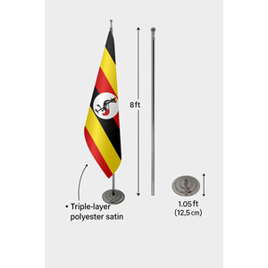 Customizable Indoor Hand <b>Flag</b> with Digital Printing Aluminum <b>Pole</b> & Polyester or Plastic Material - Product Image 6