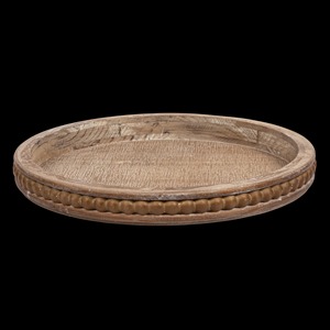 Solid Wood Tray with Modern Design Horizontal Floral Checkered Pattern <b>for</b> Birthday Diwali Wedding Ramadan Baptism Occasions - Product Image 4