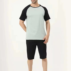 Ensemble de t-shirts pour hommes en polyester, taille plus, col en V, manches courtes, vêtements décontractés d'été, noir, gris clair, tricoté, respirant - Product Image 5