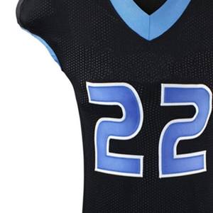 Uniforme de maillot de football américain pour hommes de haute qualité entièrement personnalisé manches courtes anti-rides dernière conception uniforme de football - Product Image 5