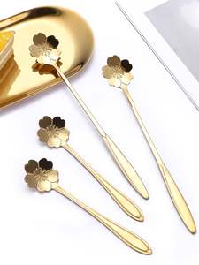 Cuchara de Té de Latón de Lujo con Extremo en Forma de Cola de Pez, Acabado Pulido, Mango Largo, Decorativa con Diseño de Palmera, Personalizada para Café - Product Image 6