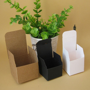 Natural Kraft Paper Box Cube Tuck Top Gift Box Marriage Emballage Cajas Cosmetic Jar Packaging Box Party Supplies - Product Image 3
