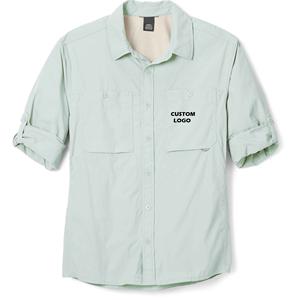 Camiseta de Pesca Personalizada de Manga Larga, Tejida, de Secado Rápido, Resistente al Viento, Ligera, con Protección Solar, 100% Poliéster, Sublimable - Product Image 1