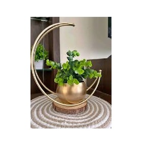 Jarrón de mesa moderno de pared de suelo de Metal, diseño contemporáneo versátil, pieza decorativa elegante para el hogar o la oficina - Product Image 1