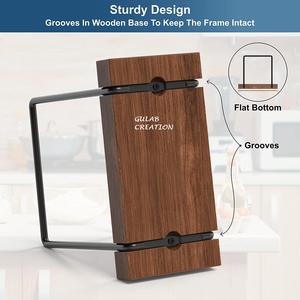 Handcrafted Wooden <b>Napkin</b> <b>Holder</b> for Table with Black Steel Wire Rustic Modern Tissue Stand for Kitchen or Dining Decor - Product Image 4